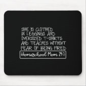 She Is Clothed In Leggings And Oversized Homeschoo マウスパッド (正面)