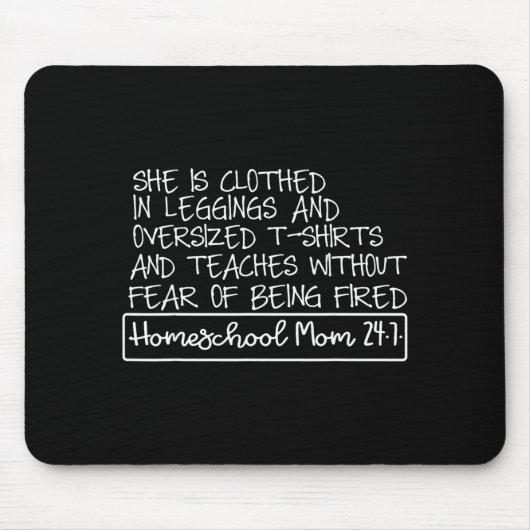 She Is Clothed In Leggings And Oversized Homeschoo マウスパッド (正面)