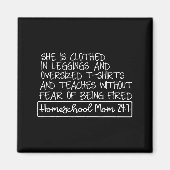 She Is Clothed In Leggings And Oversized Homeschoo マグネット (正面)