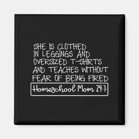 She Is Clothed In Leggings And Oversized Homeschoo マグネット (正面)