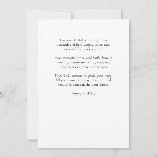 She Is Clothed in Strength and Dignity Birthday (裏面)