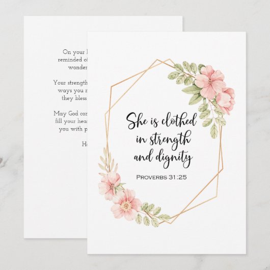 She Is Clothed in Strength and Dignity Birthday (正面/裏面)