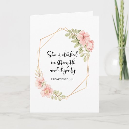 She Is Clothed in Strength & Dignity Encouragement カード (正面)