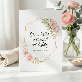 She Is Clothed in Strength & Dignity Encouragement カード