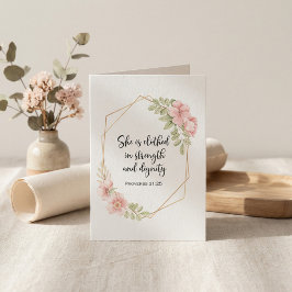 She Is Clothed in Strength & Dignity Hard Times カード