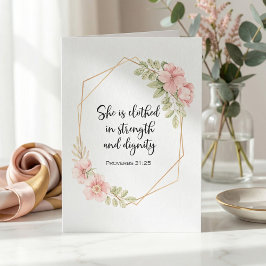 She Is Clothed in Strength & Dignity Thank you カード