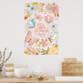 She is Clothed with Strength and Dignity Proverbs ポスター (キッチン)