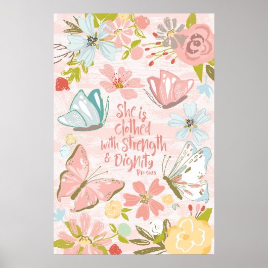 She is Clothed with Strength and Dignity Proverbs ポスター (正面)