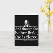 She Is Fierce Shakespeare Quote Shirt Theater Play カード (黄色い花)
