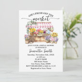 She is Fresh Off the Market Floral Bridal Shower 招待状 (スタンド正面)
