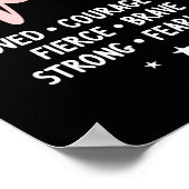 She Is Loved Courageous Fierce Brave Strong Fearle ポスター (角)