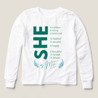 SHE Is Me 励ましの女性エンパワメントスウェット