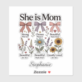 She is Mom | フェイスステッカー シール