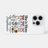 She is Mom | フェイス iPhoneケース  iPhone 15 Proケース (裏面横)