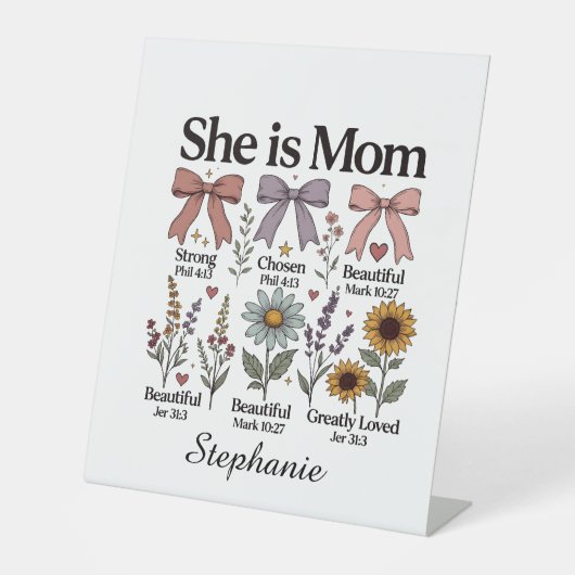 She is Mom | 信仰の台座サイン 台座サイン (正面)