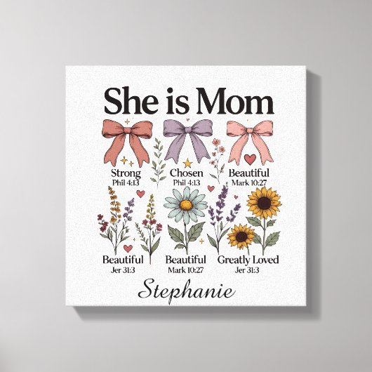 She is Mom | 信仰 キャンバス (正面)