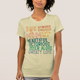 She Is Mom Inspirational Retro Typography Mother's Tシャツ