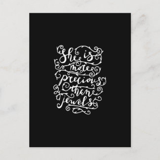 she is more precious than jewels ポストカード