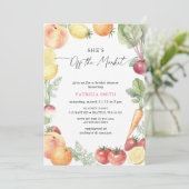 She is off the Market Farmers Market Bridal Shower 招待状 (スタンド正面)