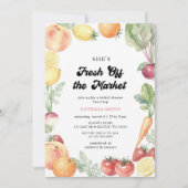 She is off the Market Farmers Market Bridal Shower 招待状 (正面)