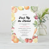 She is off the Market Farmers Market Bridal Shower 招待状 (スタンド正面)