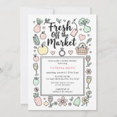She is off the Market Farmers Market Bridal Shower 招待状 (正面)