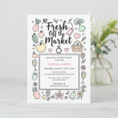 She is off the Market Farmers Market Bridal Shower 招待状 (スタンド正面)