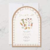 She is off the market floral bridal shower 招待状 (正面)