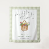 She is off the Market Sage Gingham Welcome タペストリー (正面)