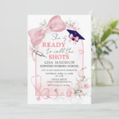 She Is Ready to Call the Shots Nursing Graduation  招待状 (スタンド正面)