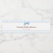 She Is Ready to Pop Blue Soda Pop Baby Shower ペットボトルラベル (シングルラベル)