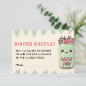 She Is Ready To Pop Floral Cute Soda Diaper Raffle エンクロージャーカード (スタンド正面)