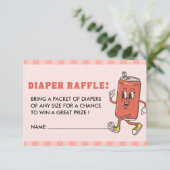 She Is Ready To Pop Red Gingham Soda Diaper Raffle エンクロージャーカード (スタンド正面)