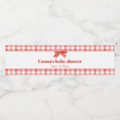 She Is Ready to Pop Red Soda Pop Baby Shower ペットボトルラベル (シングルラベル)