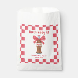 She is Ready to Pop Soda Bottle Baby Shower フェイバーバッグ