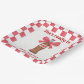 She is Ready to Pop Soda Bottle Baby Shower ペーパープレート (傾斜あり)