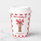 She is Ready to Pop Soda Bottle Baby Shower 紙コップ (正面)