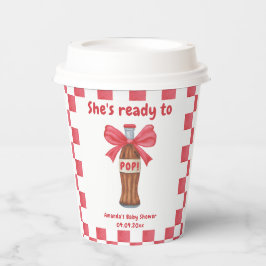 She is Ready to Pop Soda Bottle Baby Shower 紙コップ