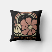 She is strong Bible Verse  クッション (裏面)