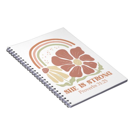 She is strong Bible Verse  ノートブック (右側)