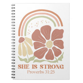 She is strong Bible Verse ノートブック