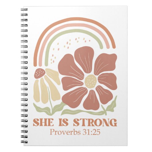 She is strong Bible Verse  ノートブック (正面)
