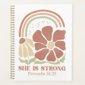 She is strong Bible Verse  プランナー手帳 (正面)