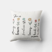 She is Strong, Brave, Fearless, Loving Mothers Day クッション (裏面)