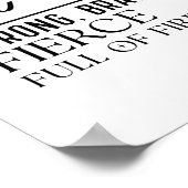 She is Strong, Brave - Minimalist Motivational ポスター (角)