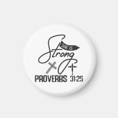 She is Strong" Collection – Proverbs 31:25 マグネット (正面)