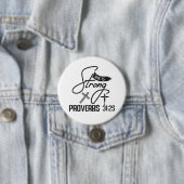 She is Strong" Collection – Proverbs 31:25 缶バッジ (インサイチュ)