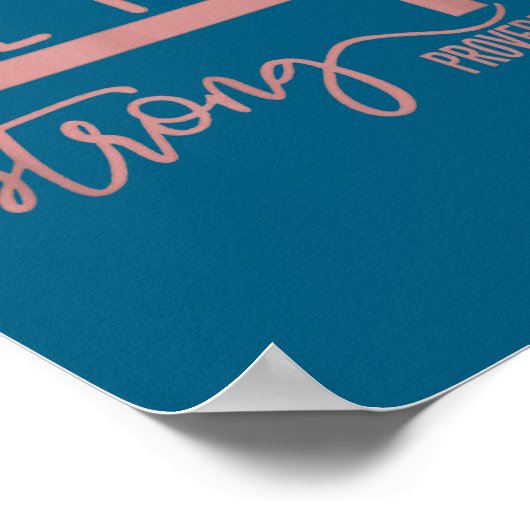 She Is Strong Proverbs 31_25 Shirt ポスター (角)