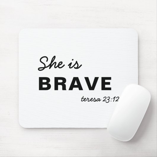 She Is Strong Proverbs Christian Faith Scrip マウスパッド (マウス)