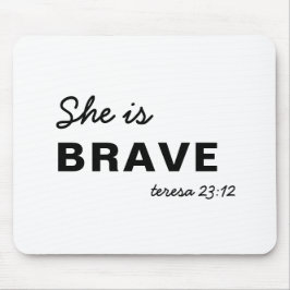 She Is Strong Proverbs Christian Faith Scrip マウスパッド